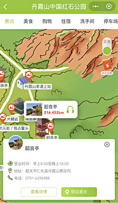 桂林景区手绘地图智慧导览和语音结合，让景区“活”起来